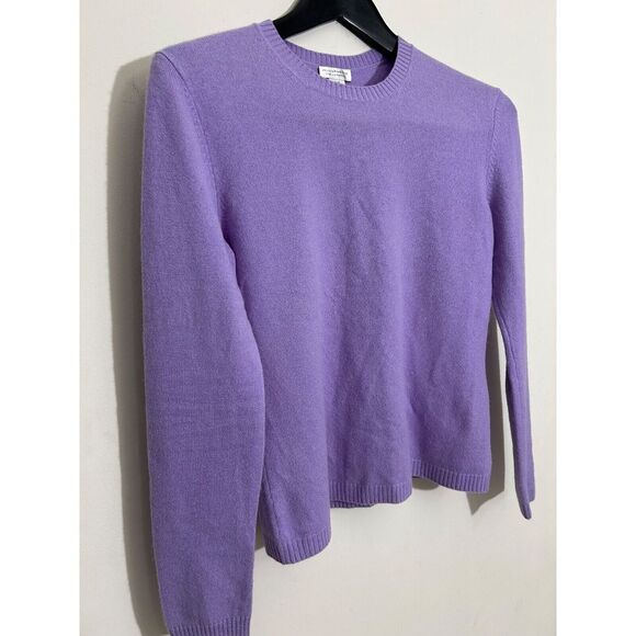 Investments Fine Cashmere Lavender Purple Crew Neck Sweater ClassicKnit Pullover - Picture 5 of 5